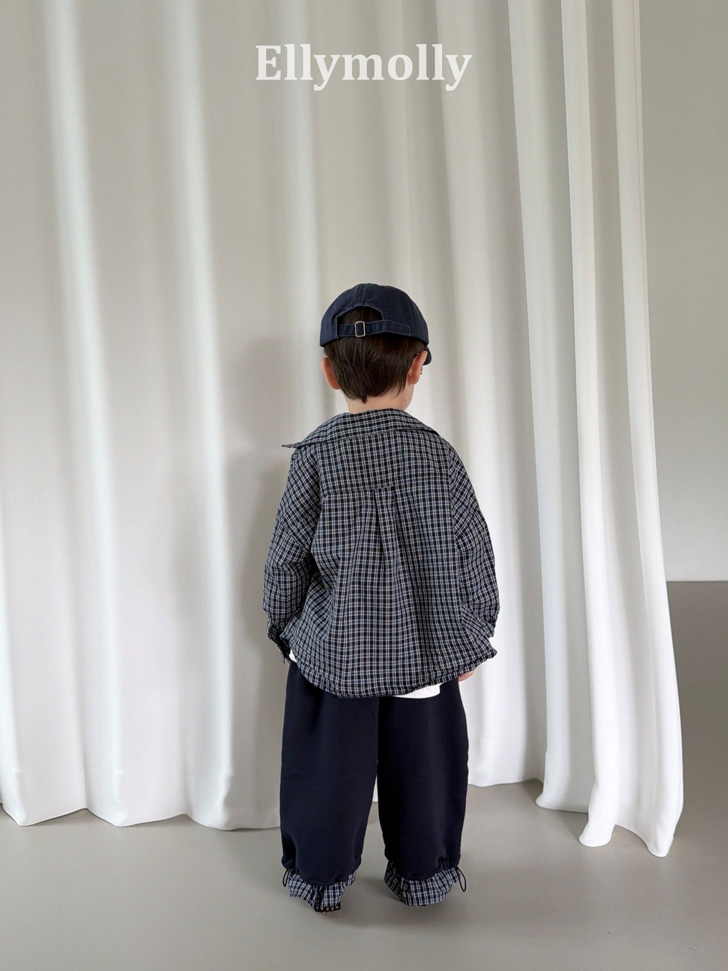 ELLYMOLLY maison check shirt (90-160cm)