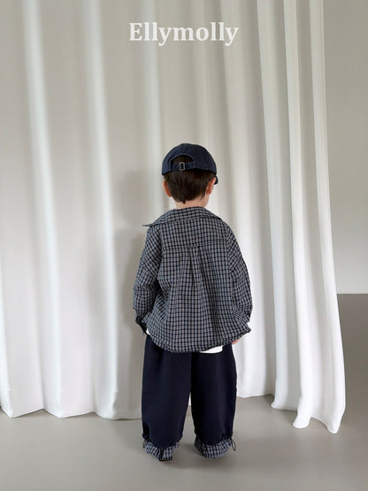 ELLYMOLLY maison check shirt (90-160cm)