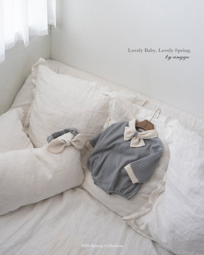 anggo cream bun romper (3-12m)