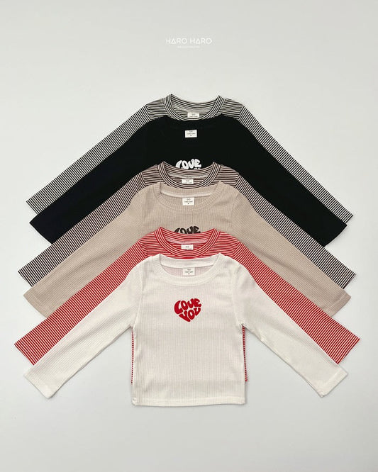 HAROHARO 1+1 love you tee (85-140cm)