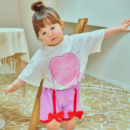 1st Bambi愛心蕾絲tee (80-135cm)