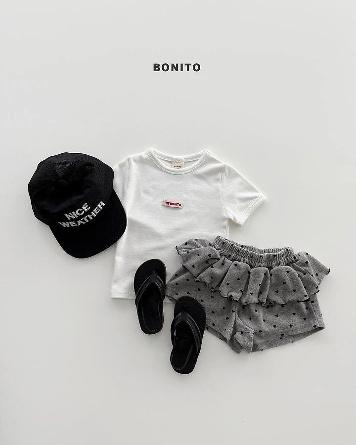 Bonito mini heart frill shorts (~80-140cm)