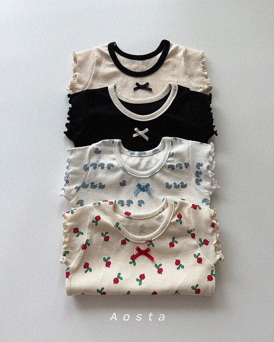 Aosta rib ribbon tee (~70-115cm)