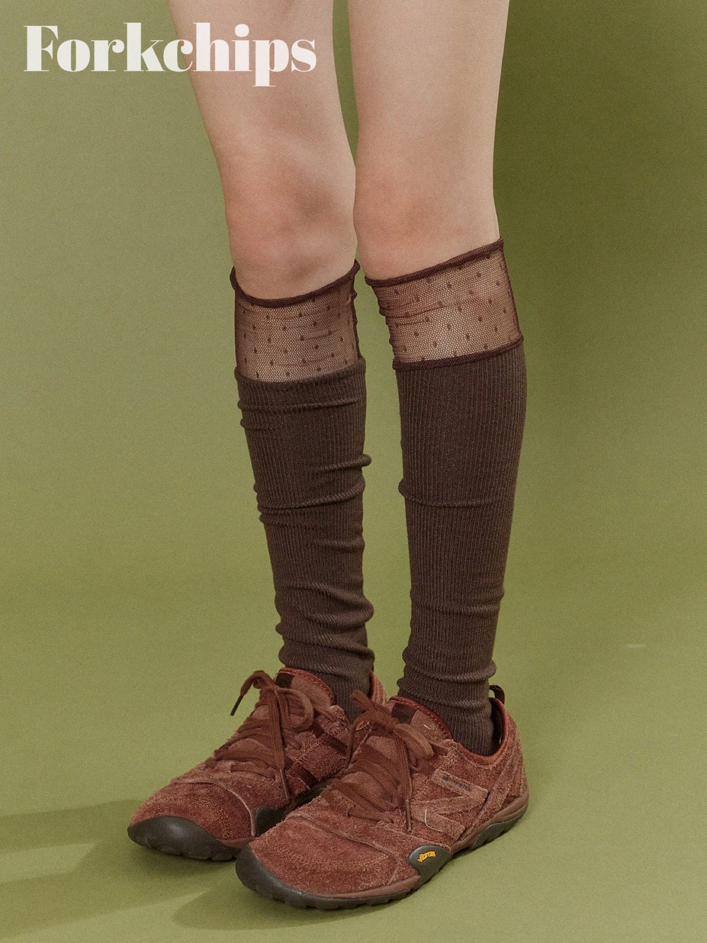 FORKCHIPS dot mesh socks