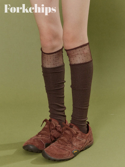 FORKCHIPS dot mesh socks
