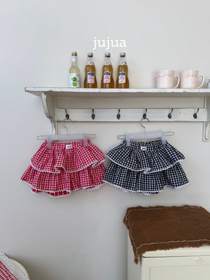 jujua check skirt pants (80-120cm)