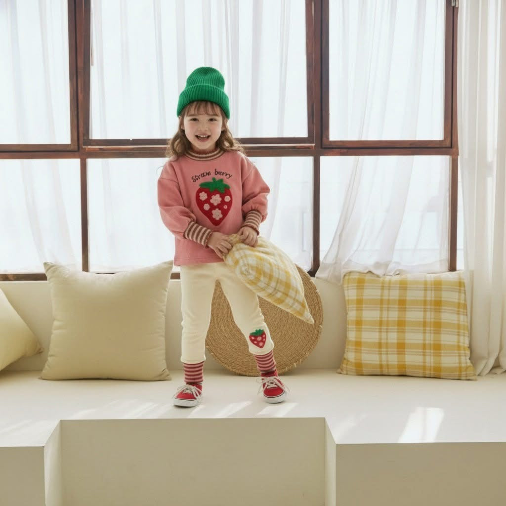 Orangemom 花花草莓上衣 (95-140cm)