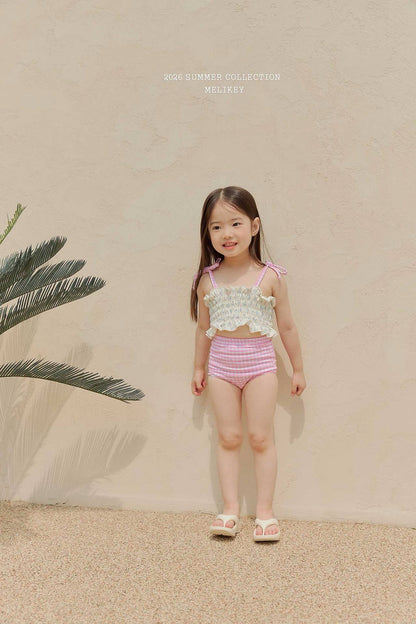 melikey lily check swim set (85-135cm)