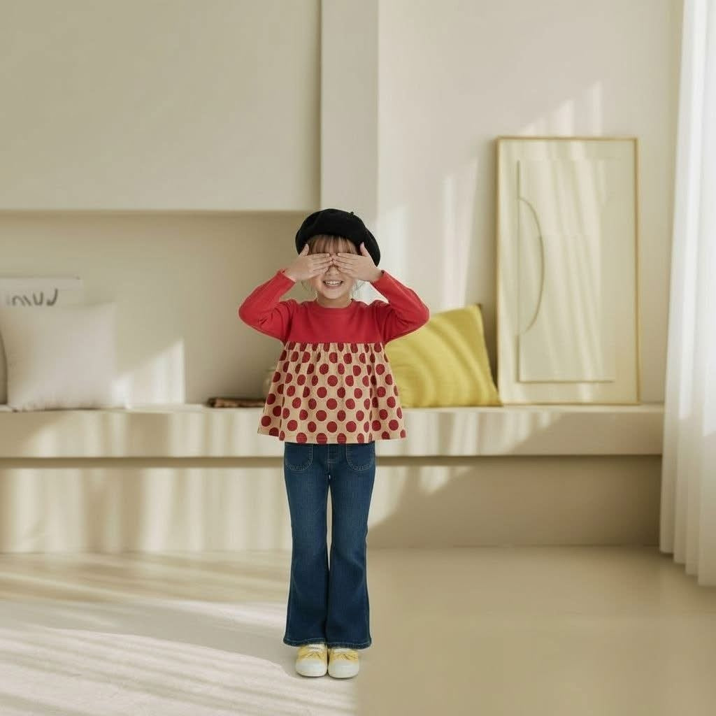 Orangemom 牛仔喇叭長褲 (95-145cm)