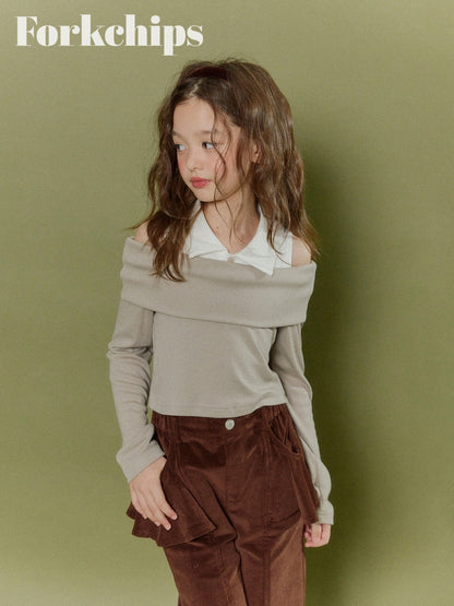 FORKCHIPS maple shoulder t-shirt (95-160cm)