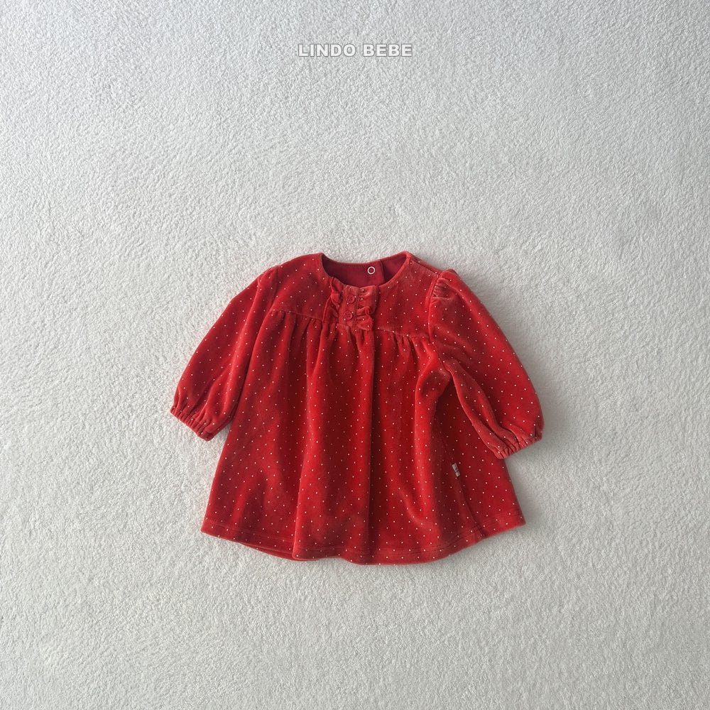 LINDO dot velvet dress(3-18m)