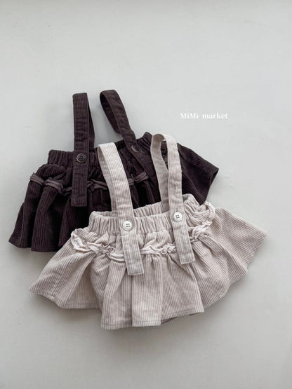 mimi market corduroy frill skirt (70-85cm)