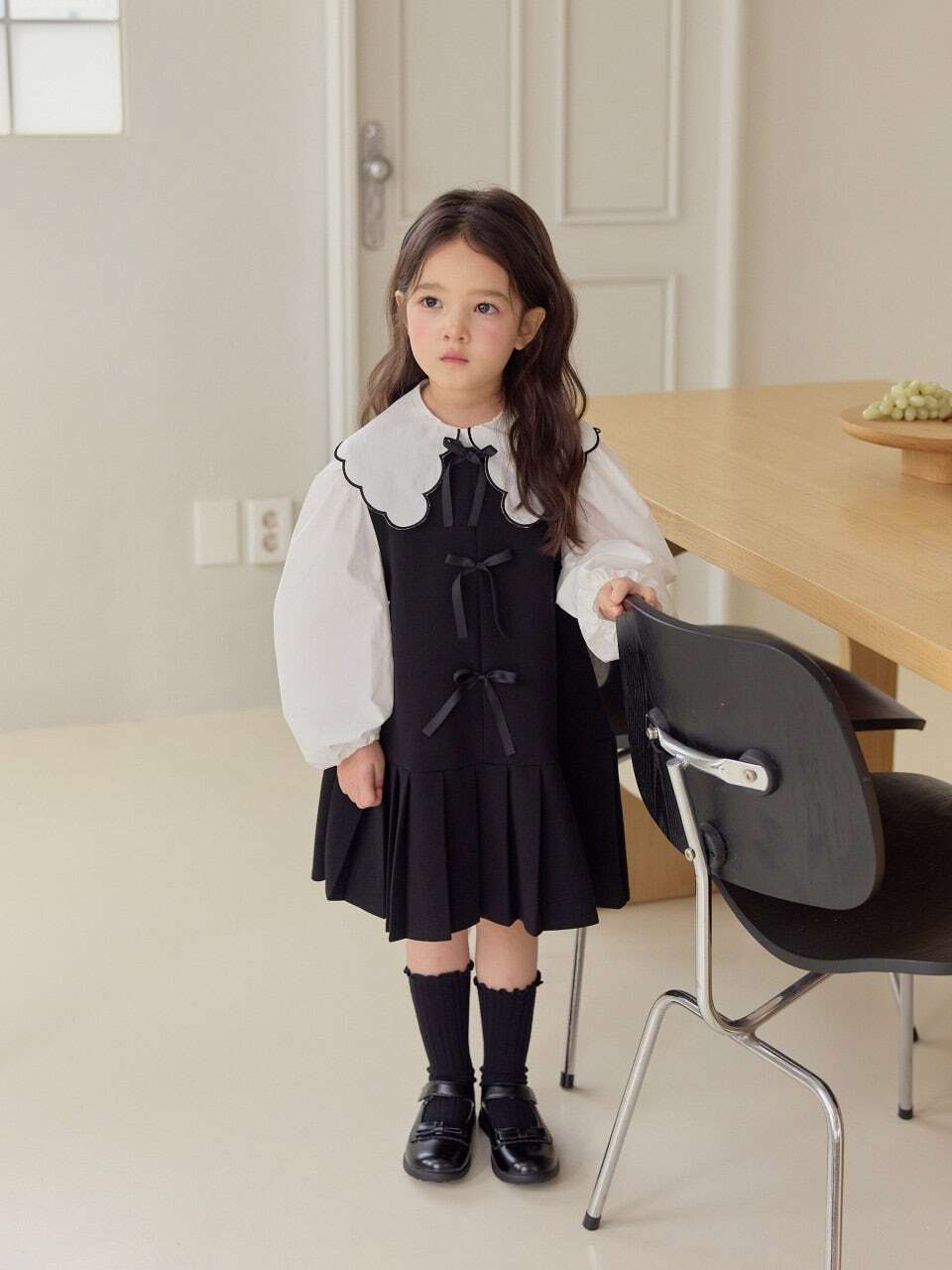 DAILYBEBE ribbon bon one-piece (75-145cm)