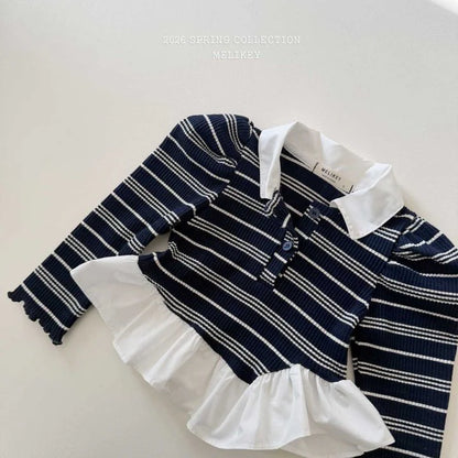 melikey diagonal frill collar T (~80-140cm)