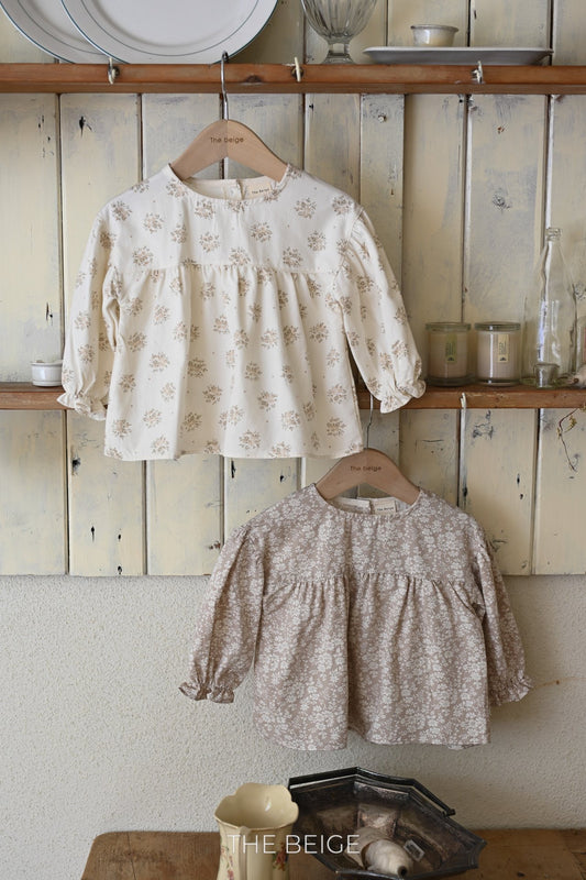 the beige flower blouse (80-120cm)