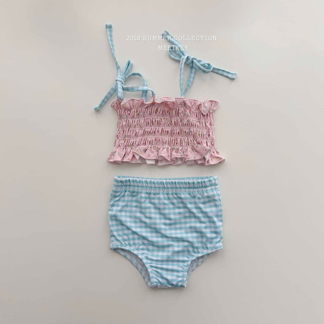 melikey lily check swim set (85-135cm)
