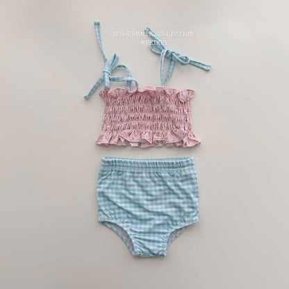 melikey lily check swim set (85-135cm)