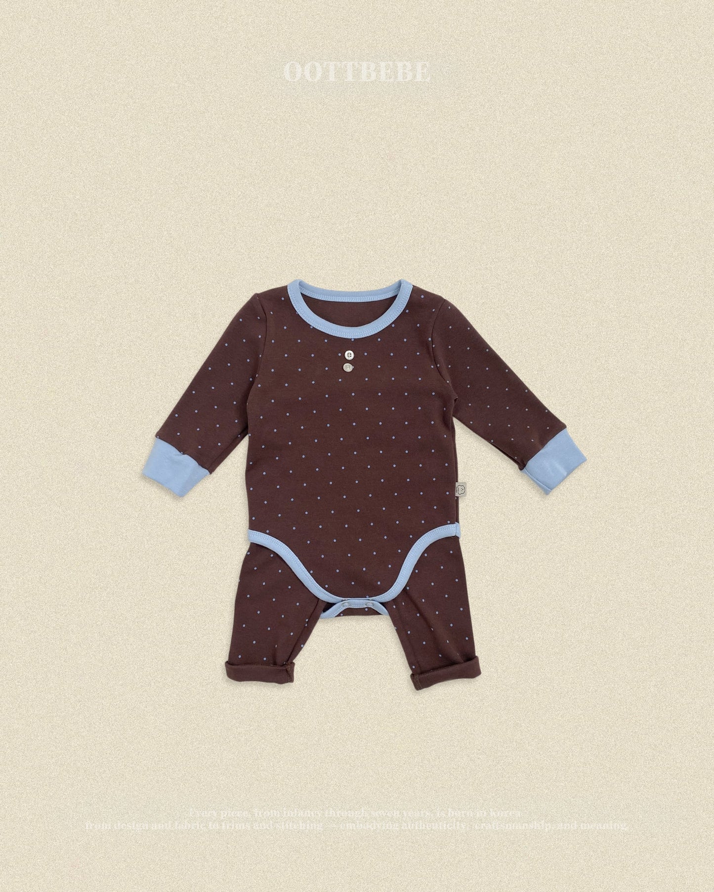 oottbebe chouchou dot suits (0-12m)