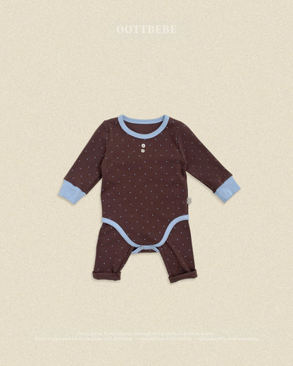 oottbebe chouchou dot suits (0-12m)