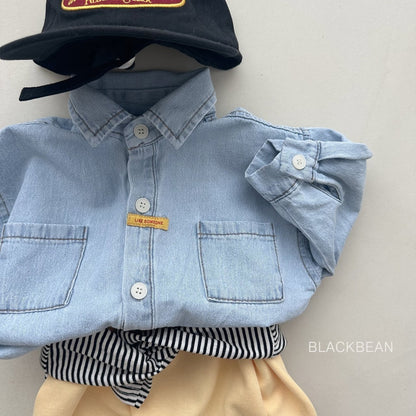 blackbean martin blue shirt(kids)