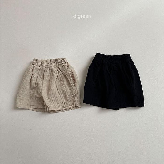 Digreen 紋理感鬆緊短褲 (kids 85-130cm)