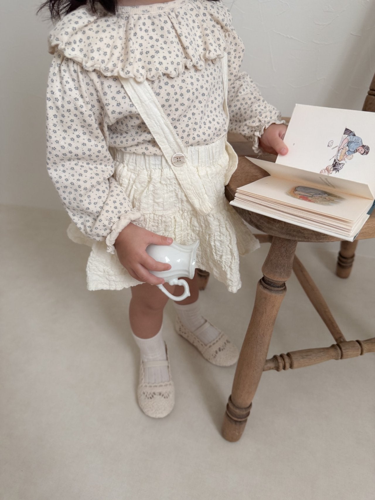 mimi market dia fril collar tee (75-90cm)