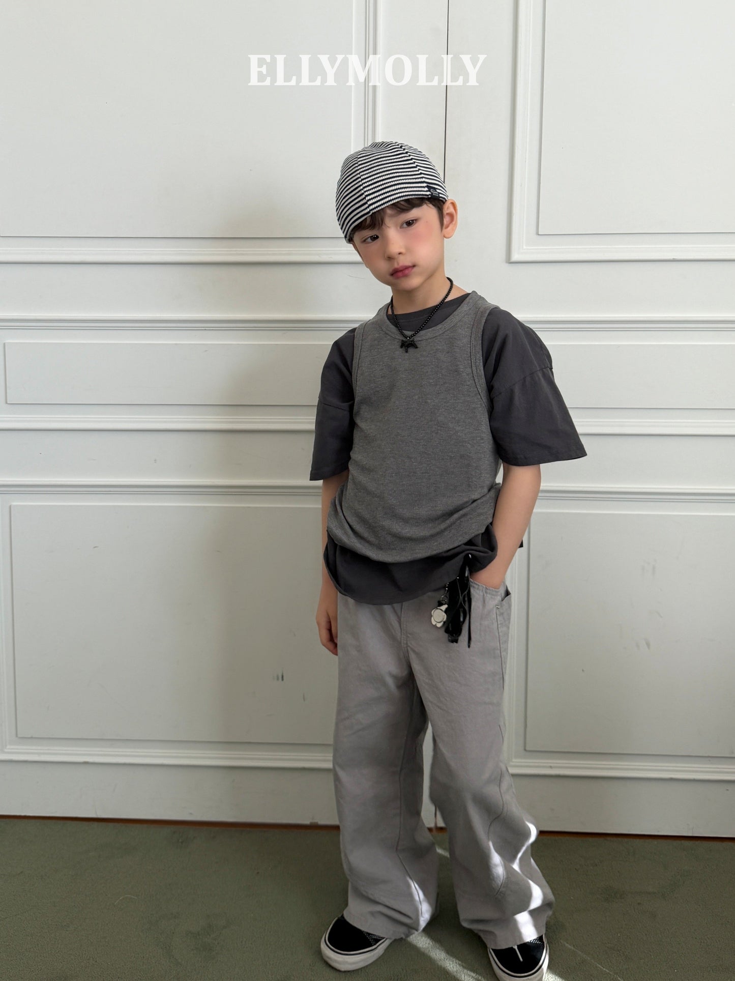 ELLYMOLLY slime layered sleeveless (90-145cm)