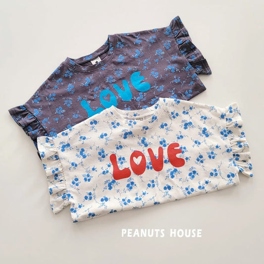 Peanuts 荷葉花花上衣 (85-140cm)