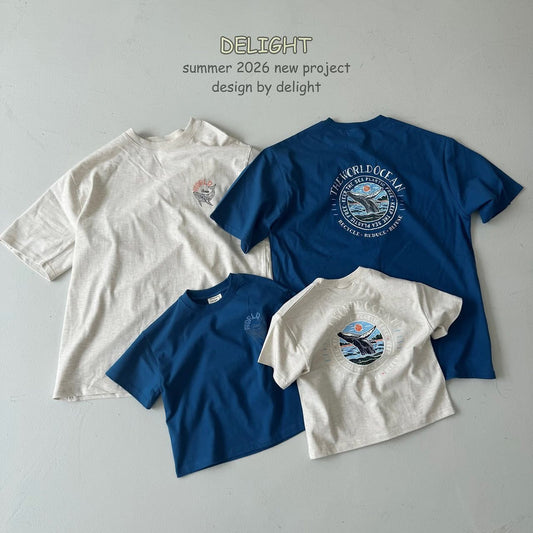 Delight 親子款The world海豚Tee (85-148cm)