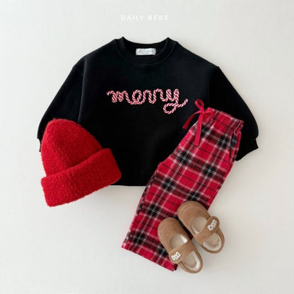 Dailybebe merry check pants (75-140cm)