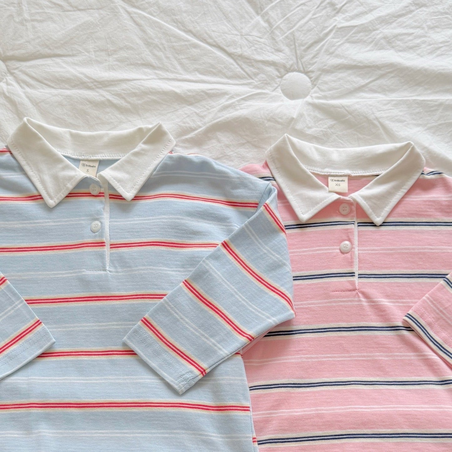 ninibello milkey stripe collar tee (80-130cm)