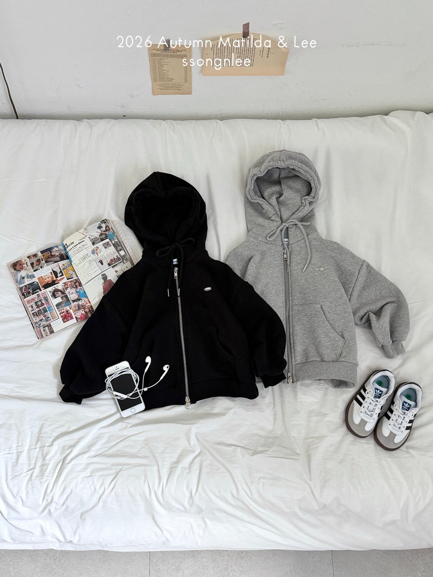 matilda&lee 2way hood zip-up (85-165cm)