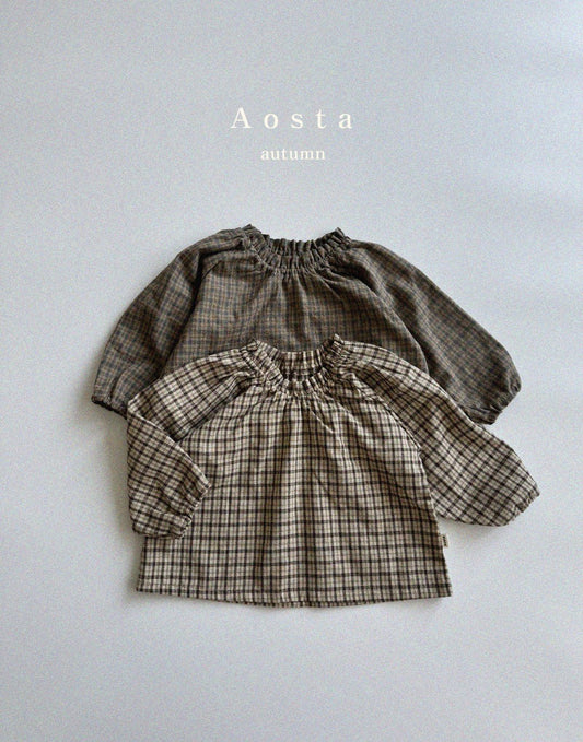 Aosta le check blouse (~70-115cm)