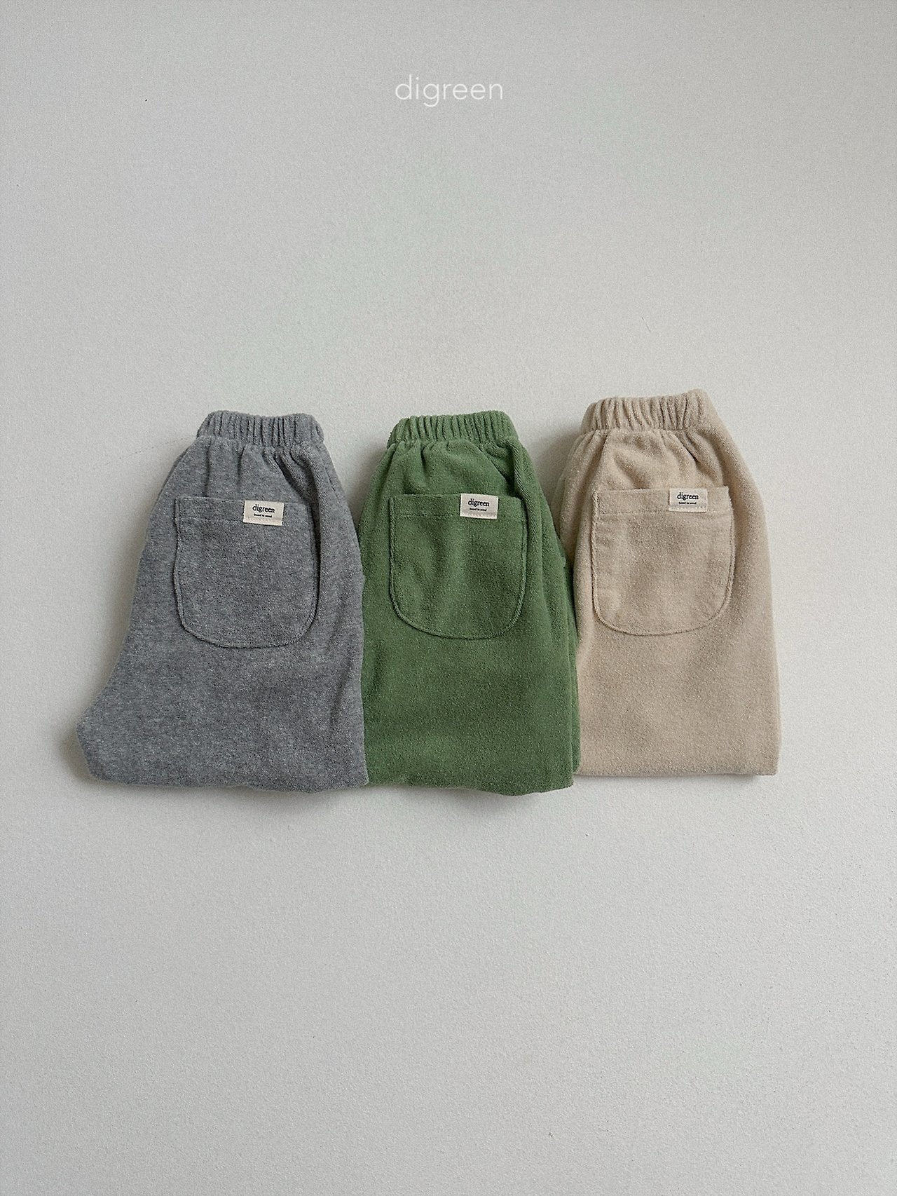 digreen sand terry jogger pants (85-130cm)