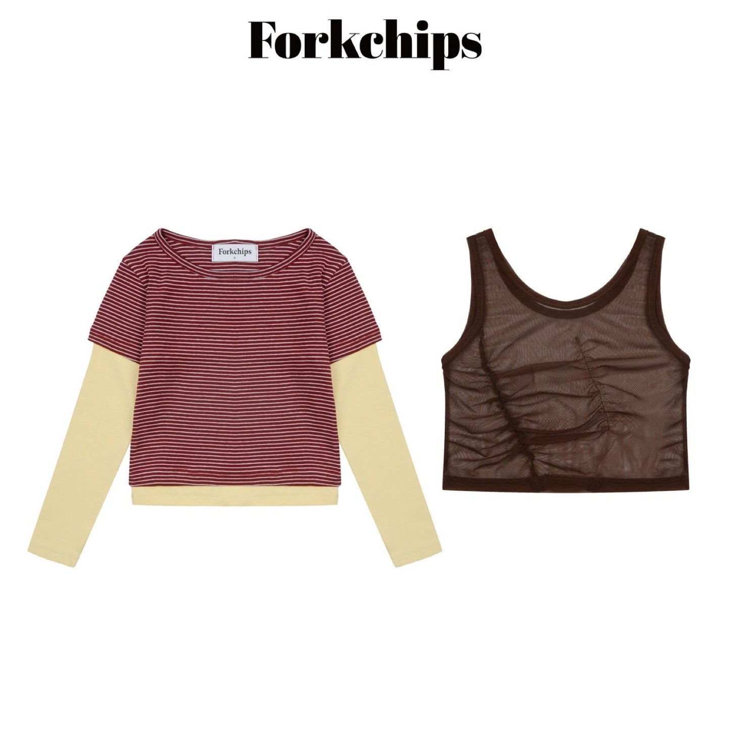 FORKCHIPS vivid layered tee (95-160cm)