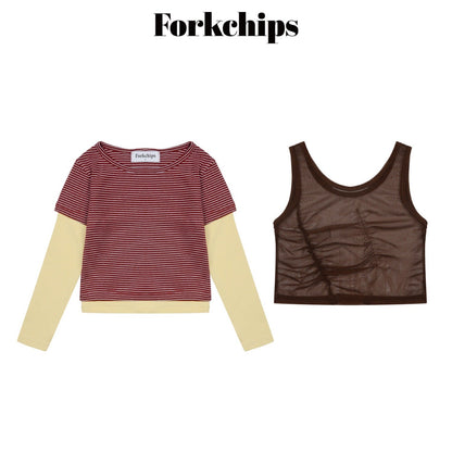 FORKCHIPS vivid layered tee (95-160cm)