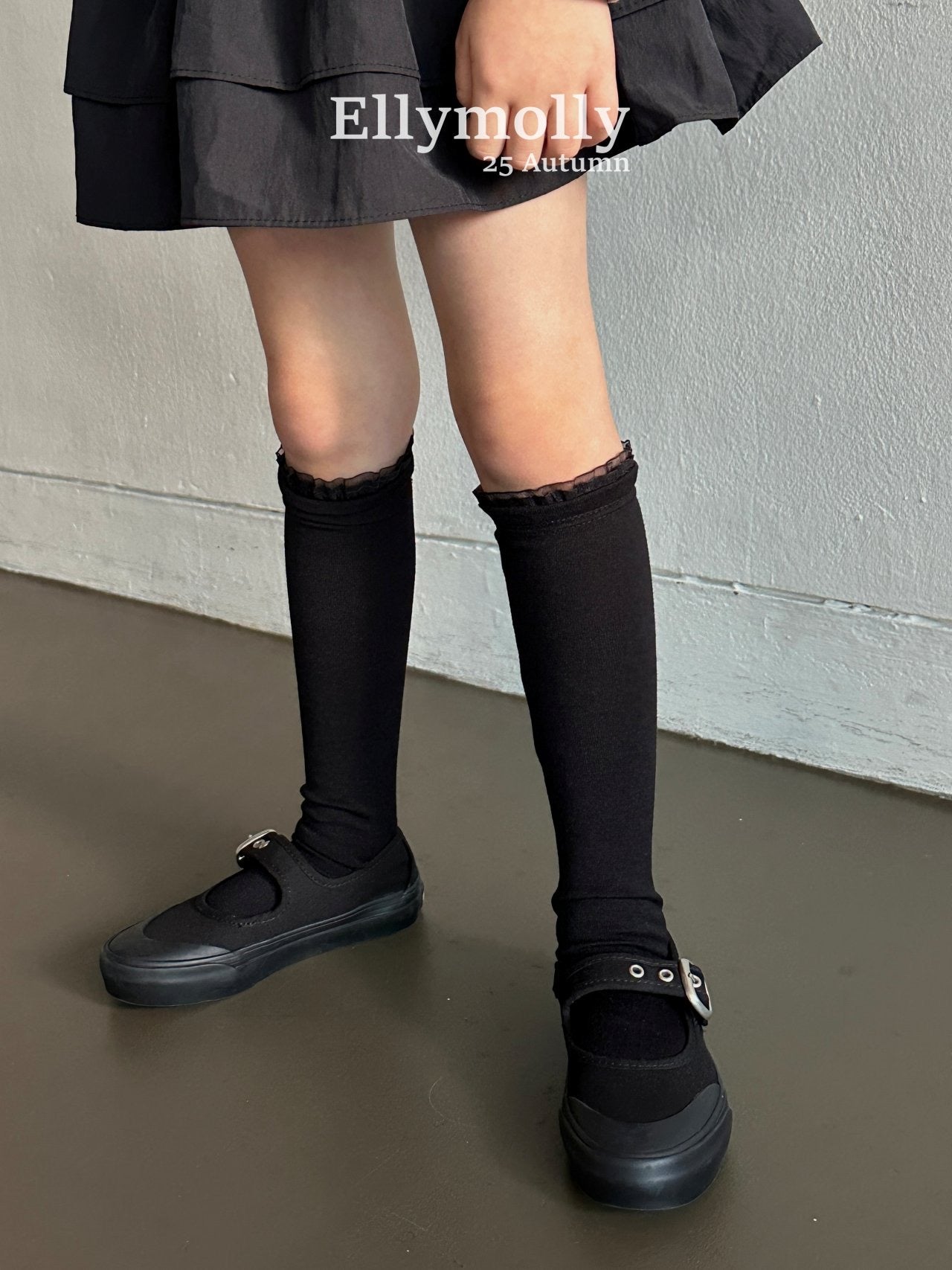 ELLYMOLLY frill knee high socks