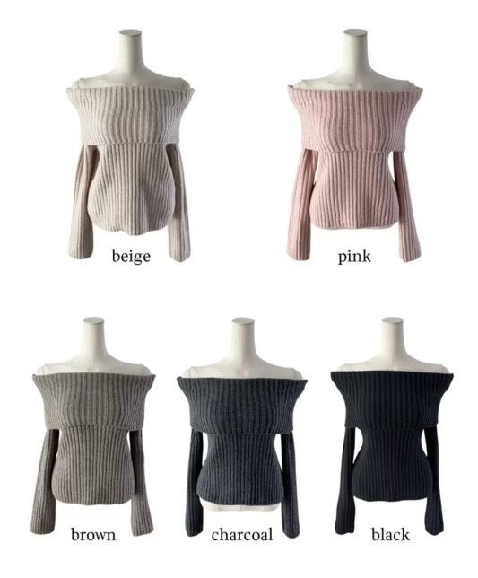 坑條直變翻領一直肩 *共5色