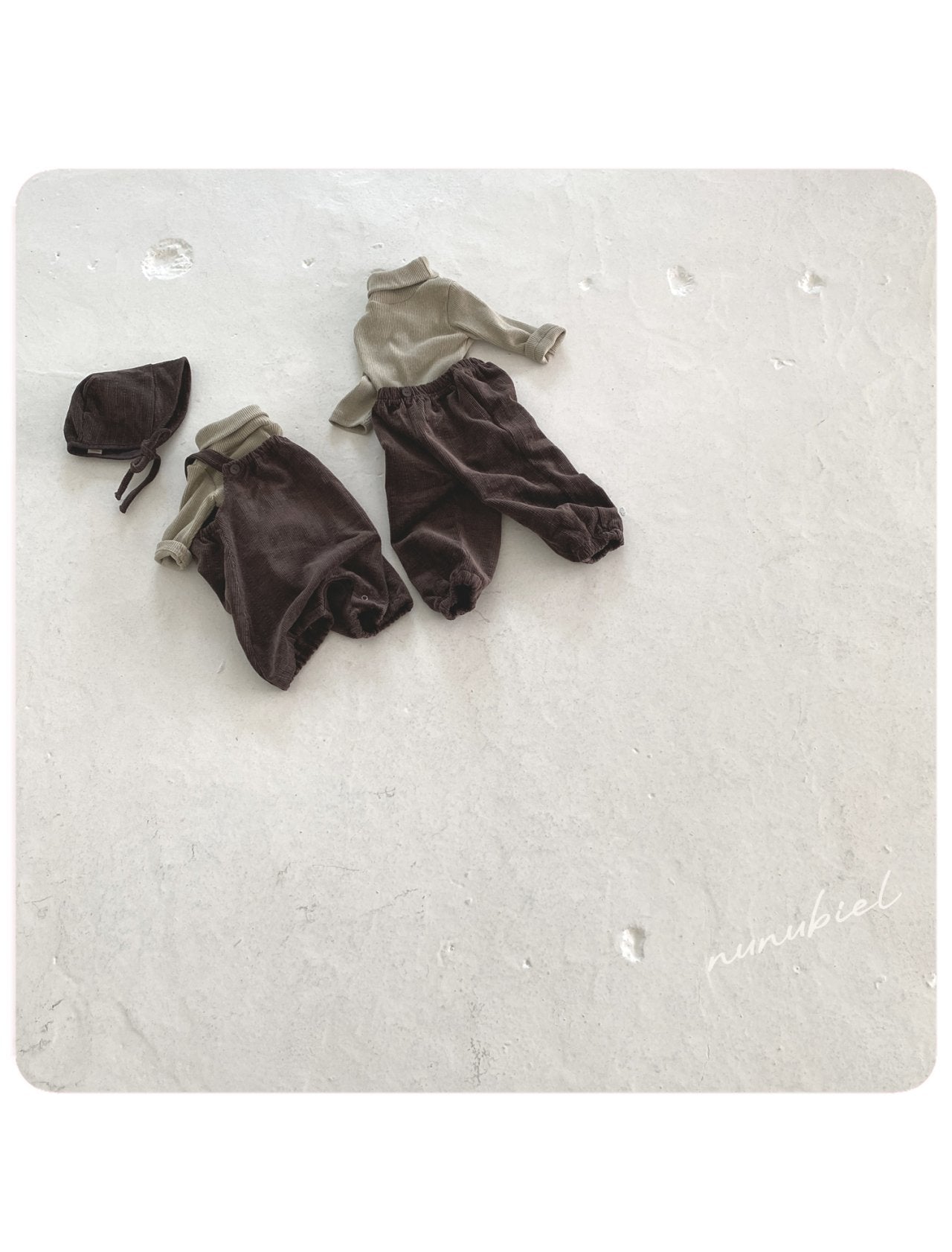 nunubiel clap romper & bonnet (3-18m)