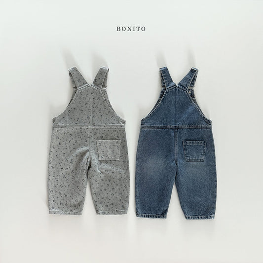 bonito denim flower suspender pants (~80-125cm)