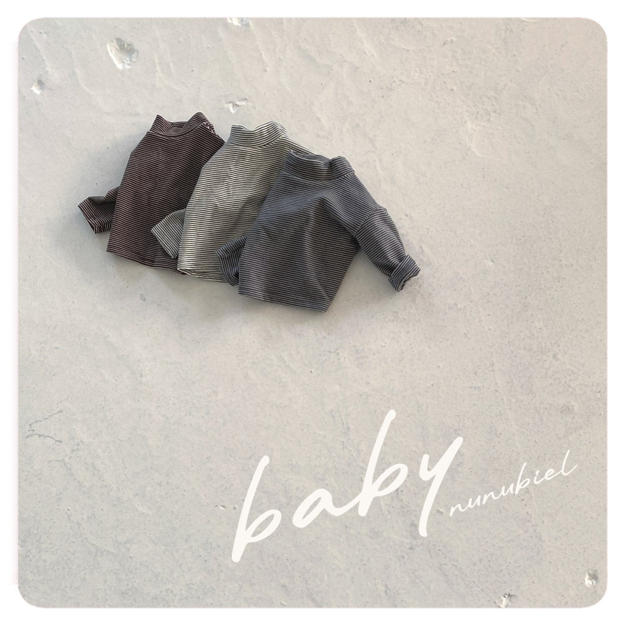 nunubiel bebe stripe turtleneck (3-18m)