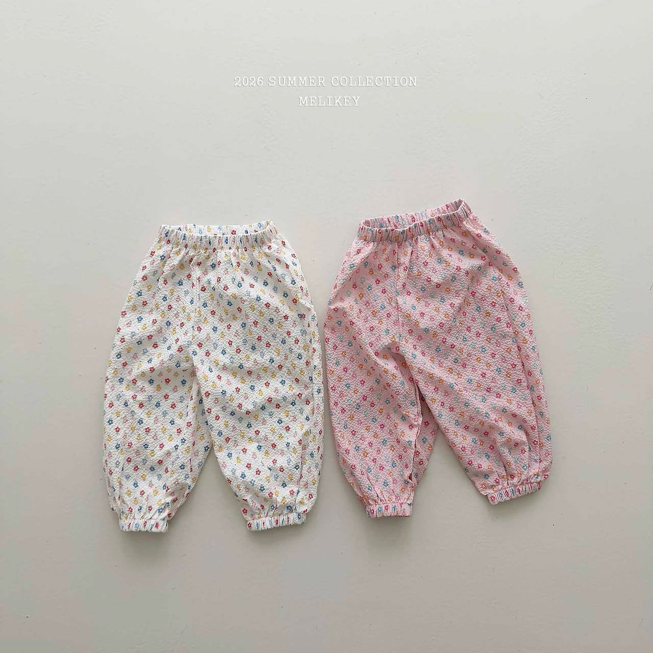 melikey jelly flower jogger pants (~80-140cm)