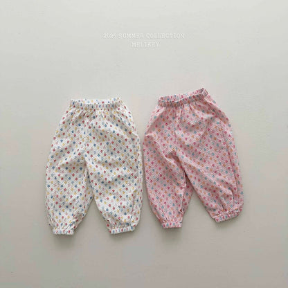 melikey jelly flower jogger pants (~80-140cm)