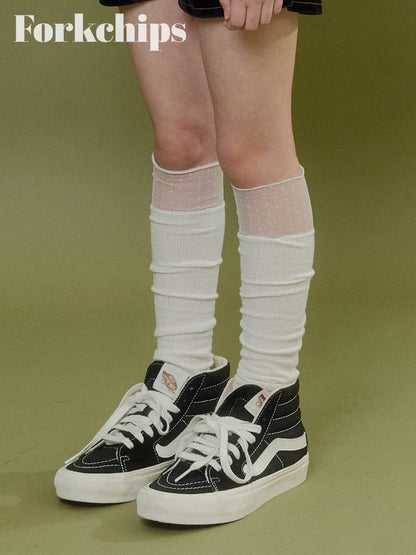 FORKCHIPS dot mesh socks