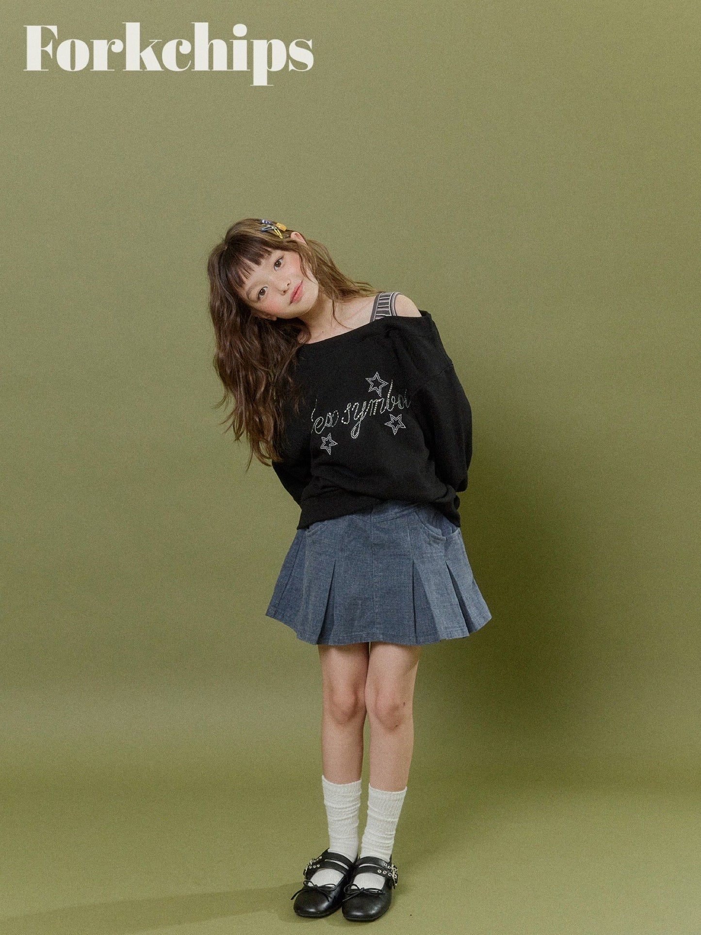 FORKCHIPS harbor pleated skirt (95-160cm)
