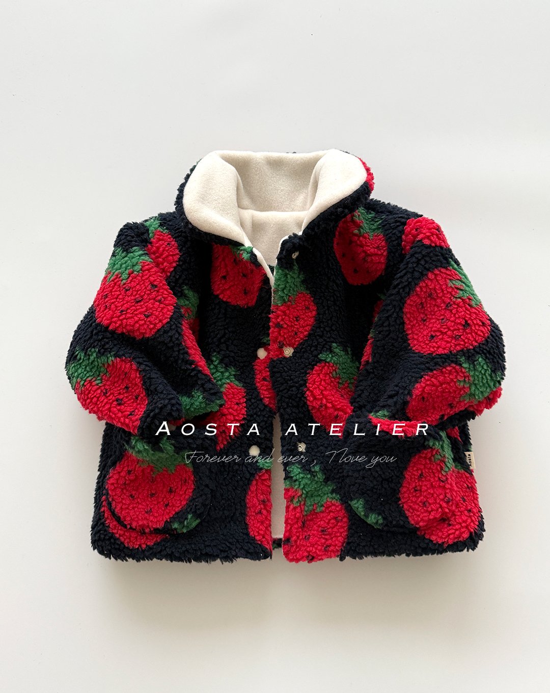 Aosta strawberry reversible jacket (~70-115cm)