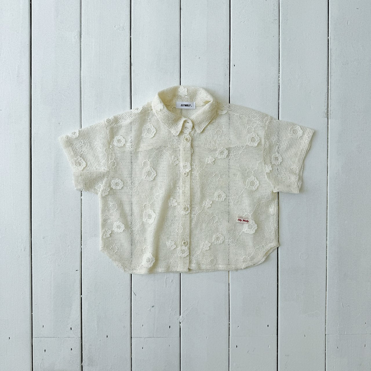 ELLYMOLLY flower resort shirt (90-145cm)