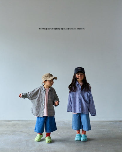 normalplay series check shirt(75-140cm)