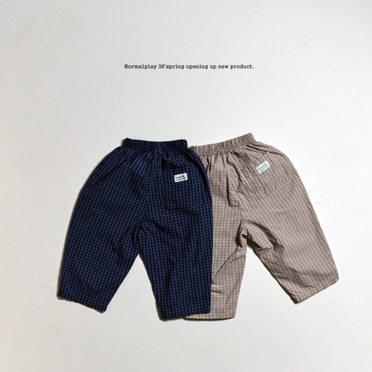 normalplay peterpan check pants (75-140cm)