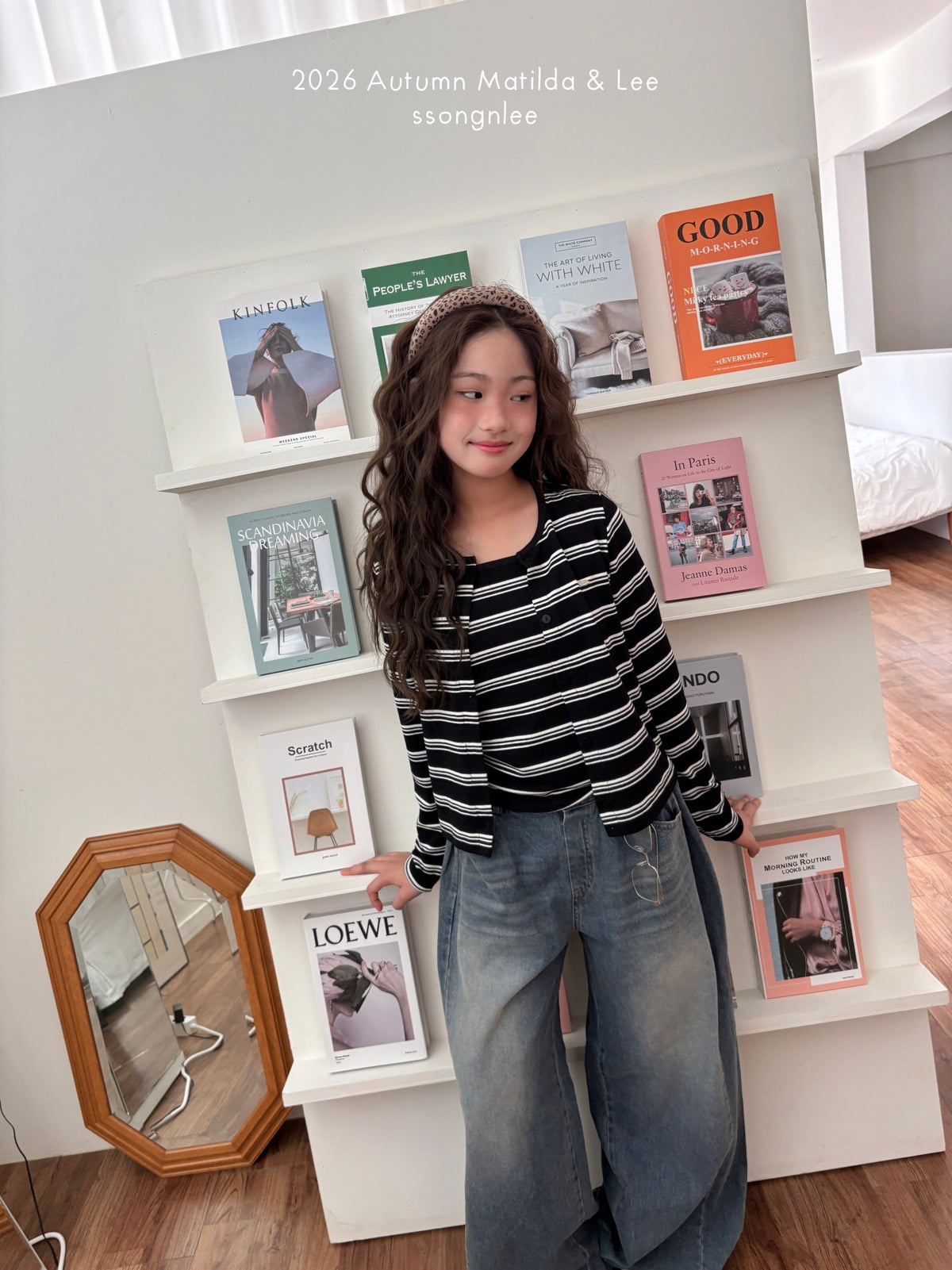 matilda&lee wave stripe cardigan set (85-165cm)